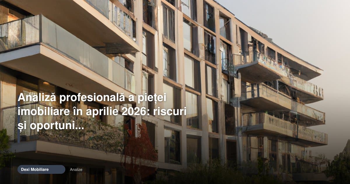 Analiza piata imobiliara 2026: riscuri și oportunități