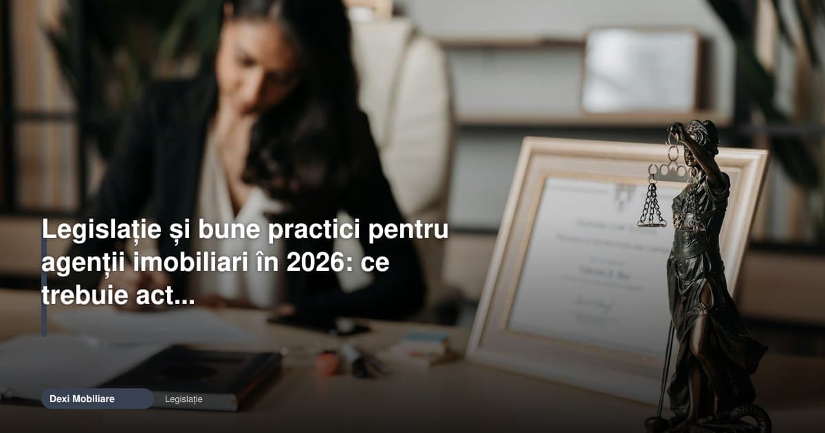 Legislatie agenti imobiliari 2026: ce trebuie actualizat urgent