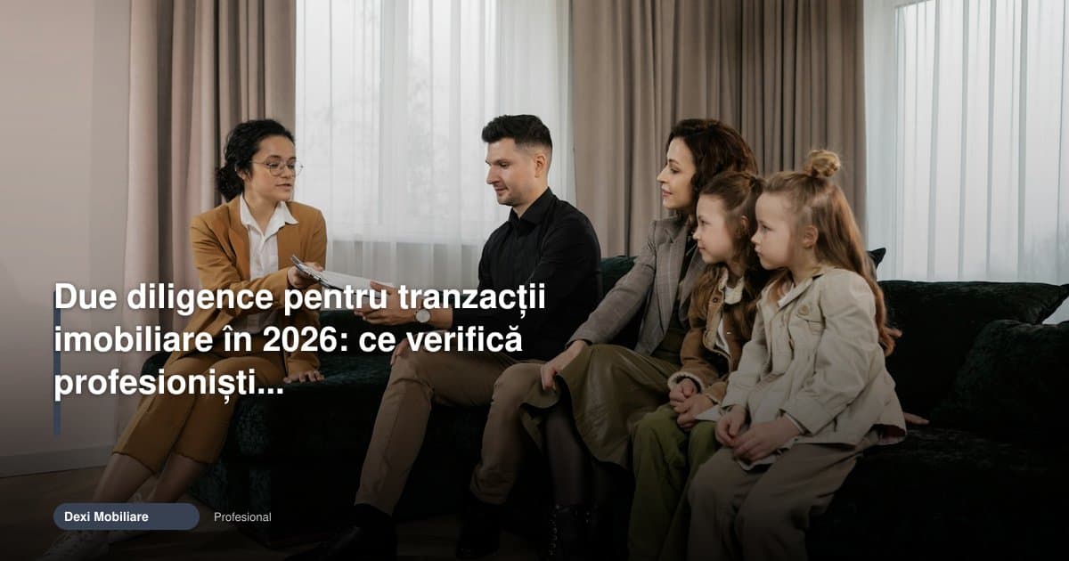 Due diligence imobiliar în 2026: ce verifică profesioniștii